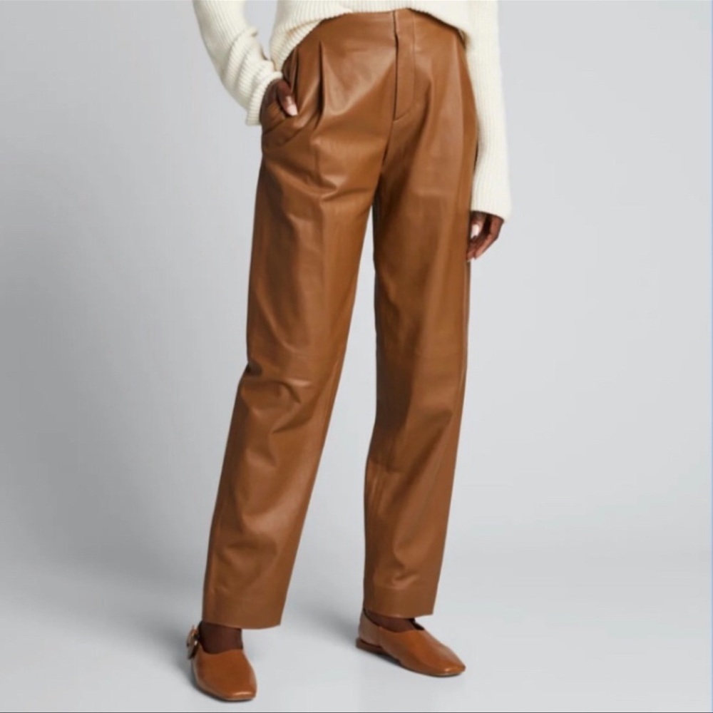 Vince TAPERED LAMB LEATHER PANTS